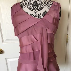 Pink sleeveless blouse